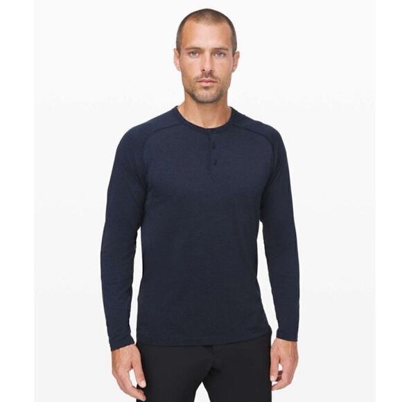 Lululemon Metal Vent Tech Long Sleeve Henley Shirt Size Small - Picture 1 of 7